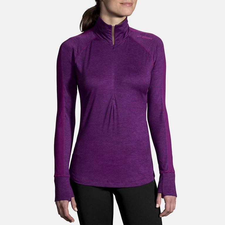 Brooks DASH HALF ZIP Running Jackets Womens Canada - Purple (UVZ152306)